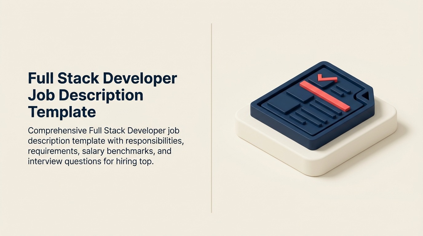 Full stack developer job description illustrated by connected front-end, back-end, database, and deployment layers