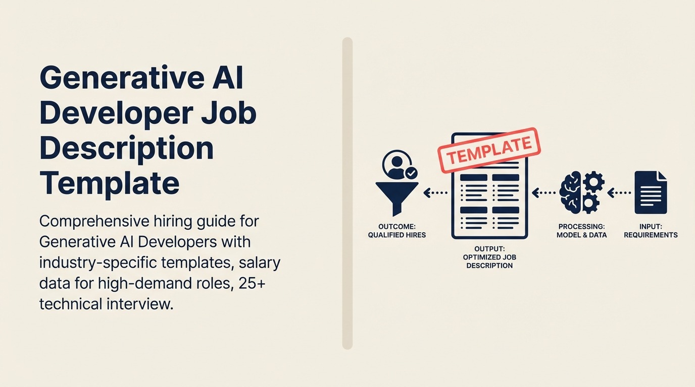Generative AI Developer Job Description: A rounded product forge receives a foundation-model crystal and knowledge documents, then produces a tested application module through retrieval, evaluation, and one coral release gate