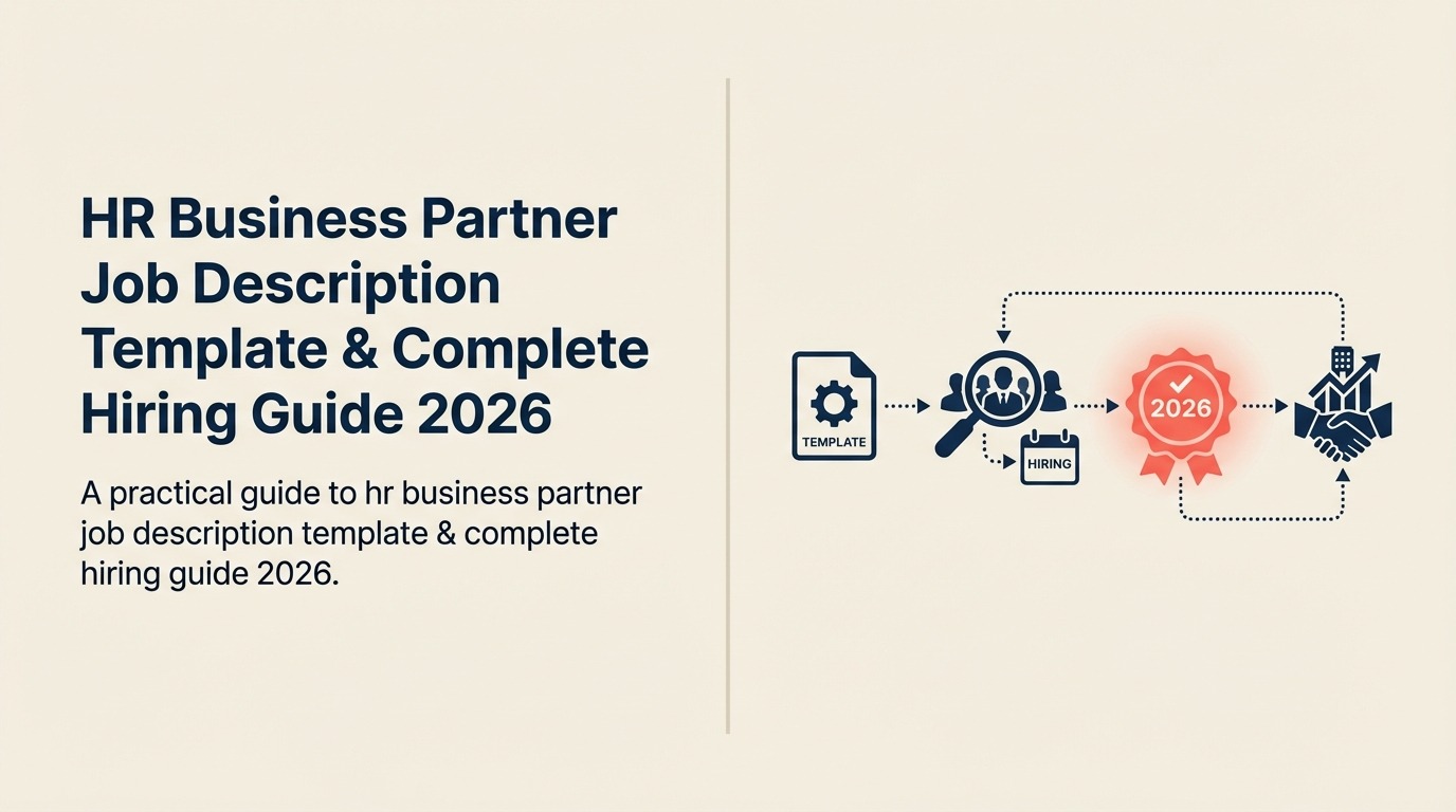 HR Business Partner Job Description illustrated with a Rework editorial hr business partner visual.
