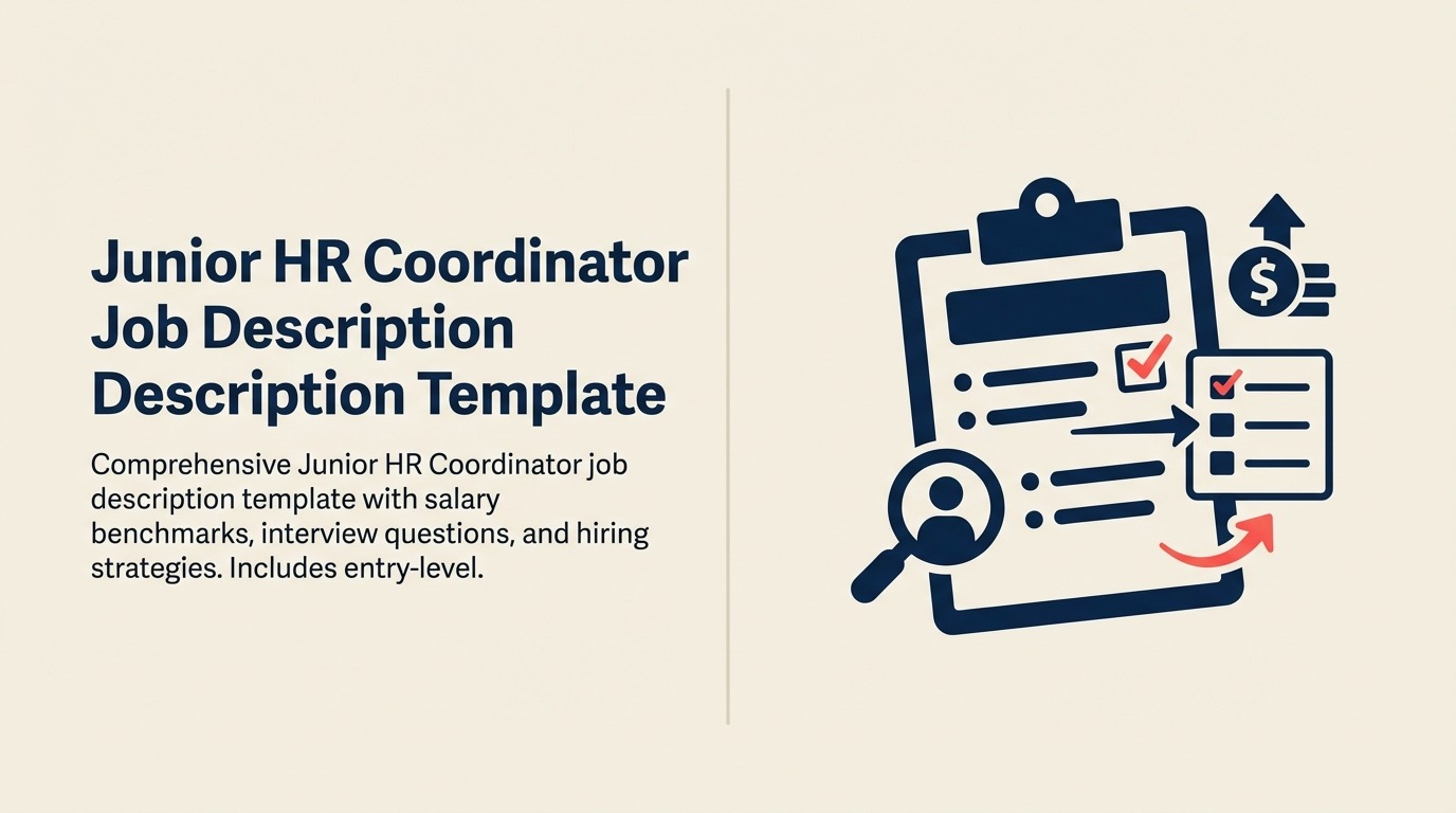 Junior HR Coordinator Job Description illustrated with people operations organizer