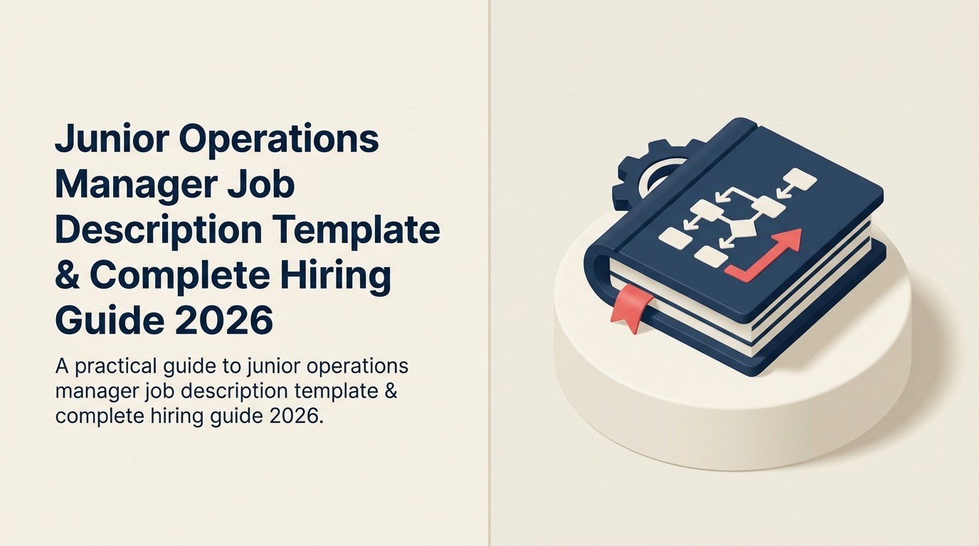 Junior Operations Manager job description illustrated by a developing control lever improving daily operations