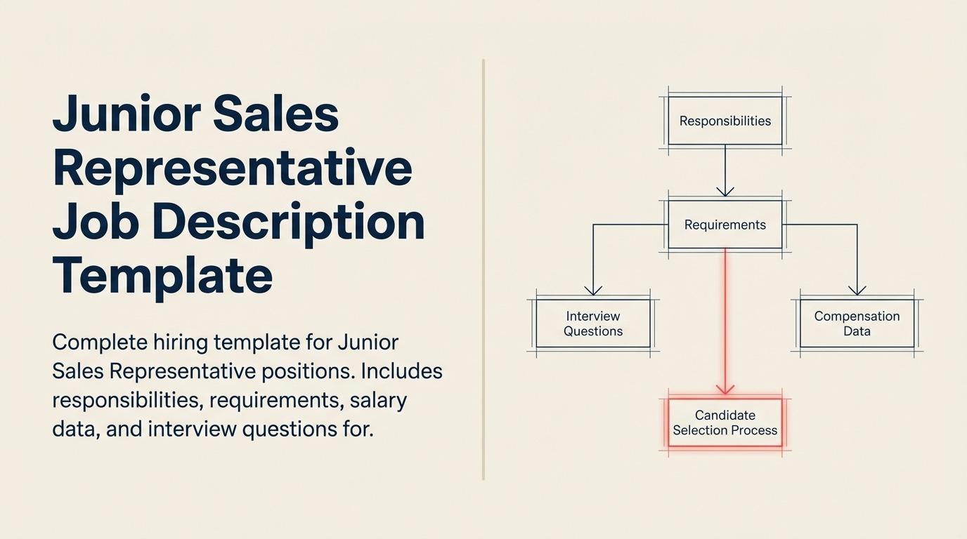 Junior sales representative job description shown as a prospecting and qualification engine