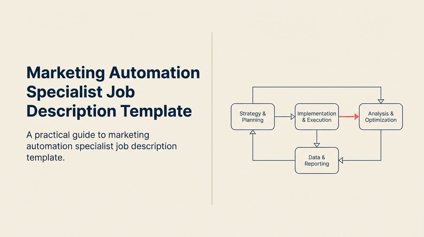 Marketing Automation Specialist shown as a campaign loom connecting messages, scoring, and qualified leads