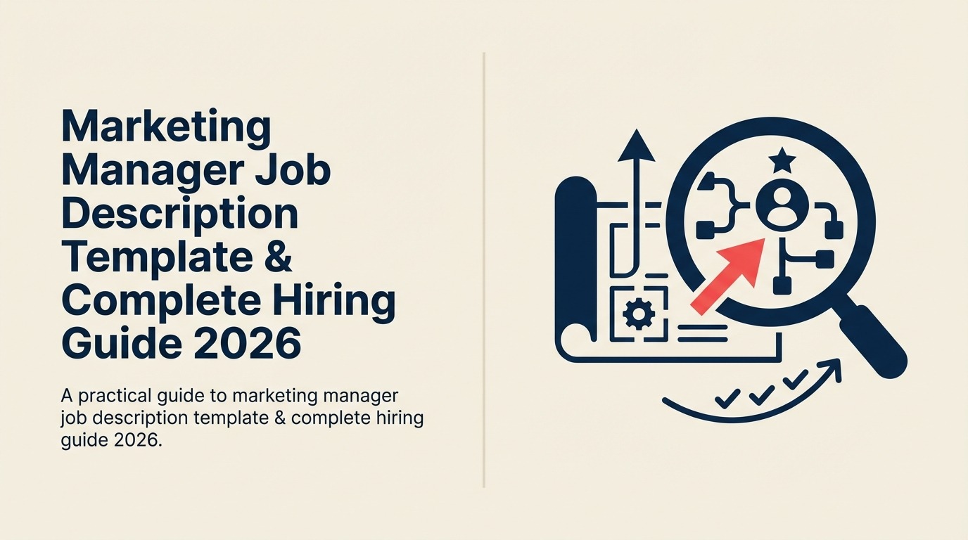 Marketing manager job description shown as market insight becoming coordinated growth