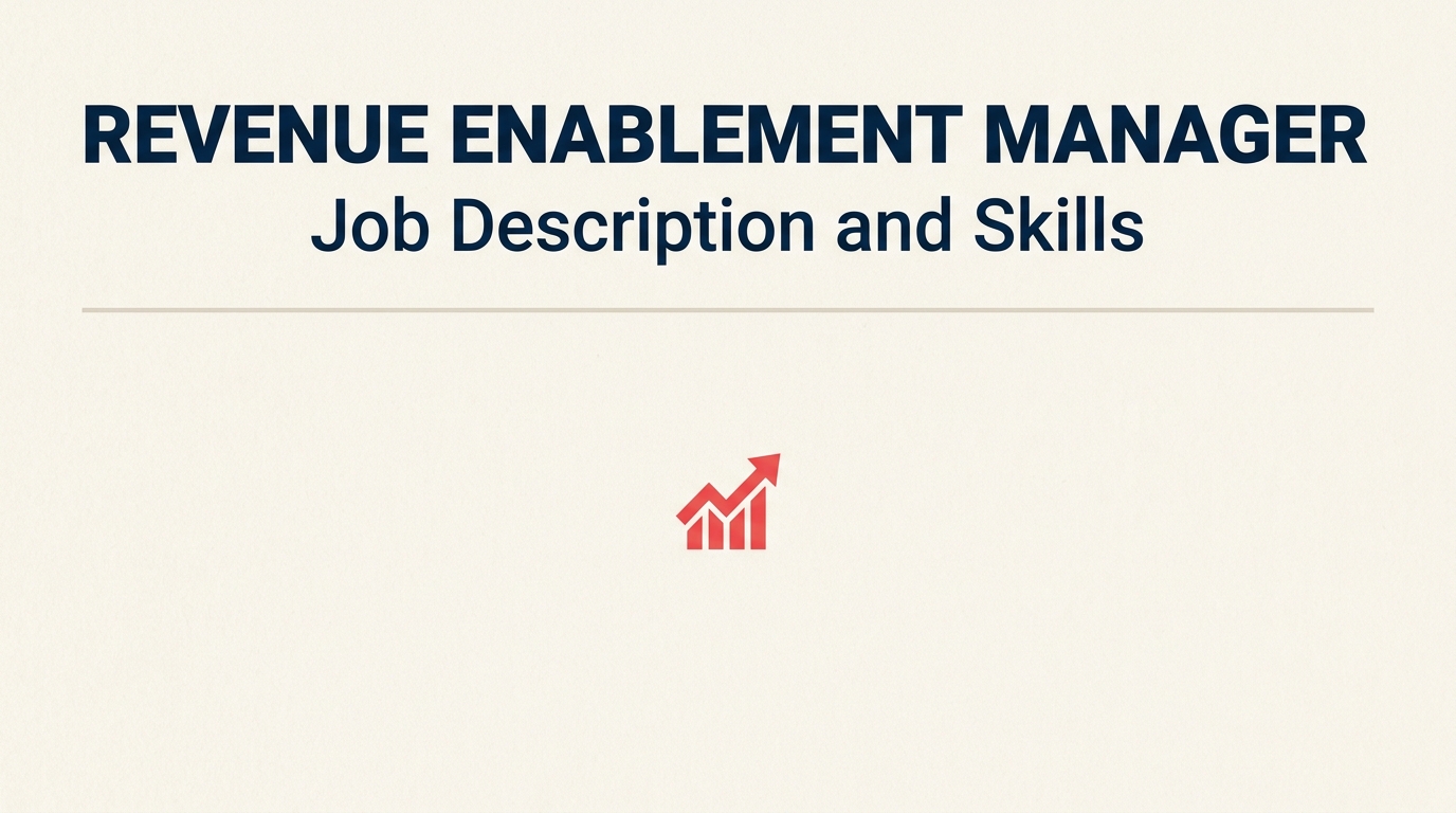 Revenue Enablement Manager job description illustrated by sales, customer success, and marketing inputs powering one enablement flywheel