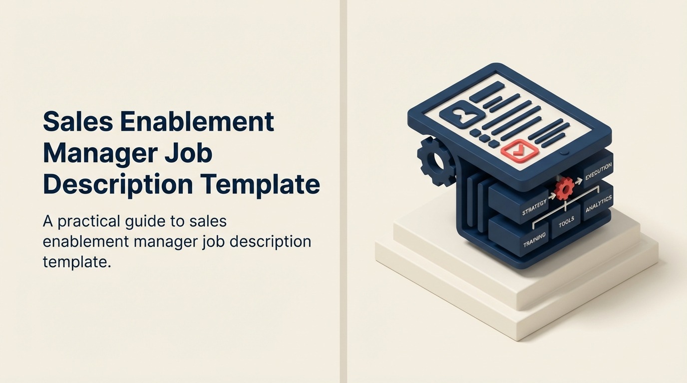 Sales Enablement Manager job description represented by a training, content, process, and tools flywheel