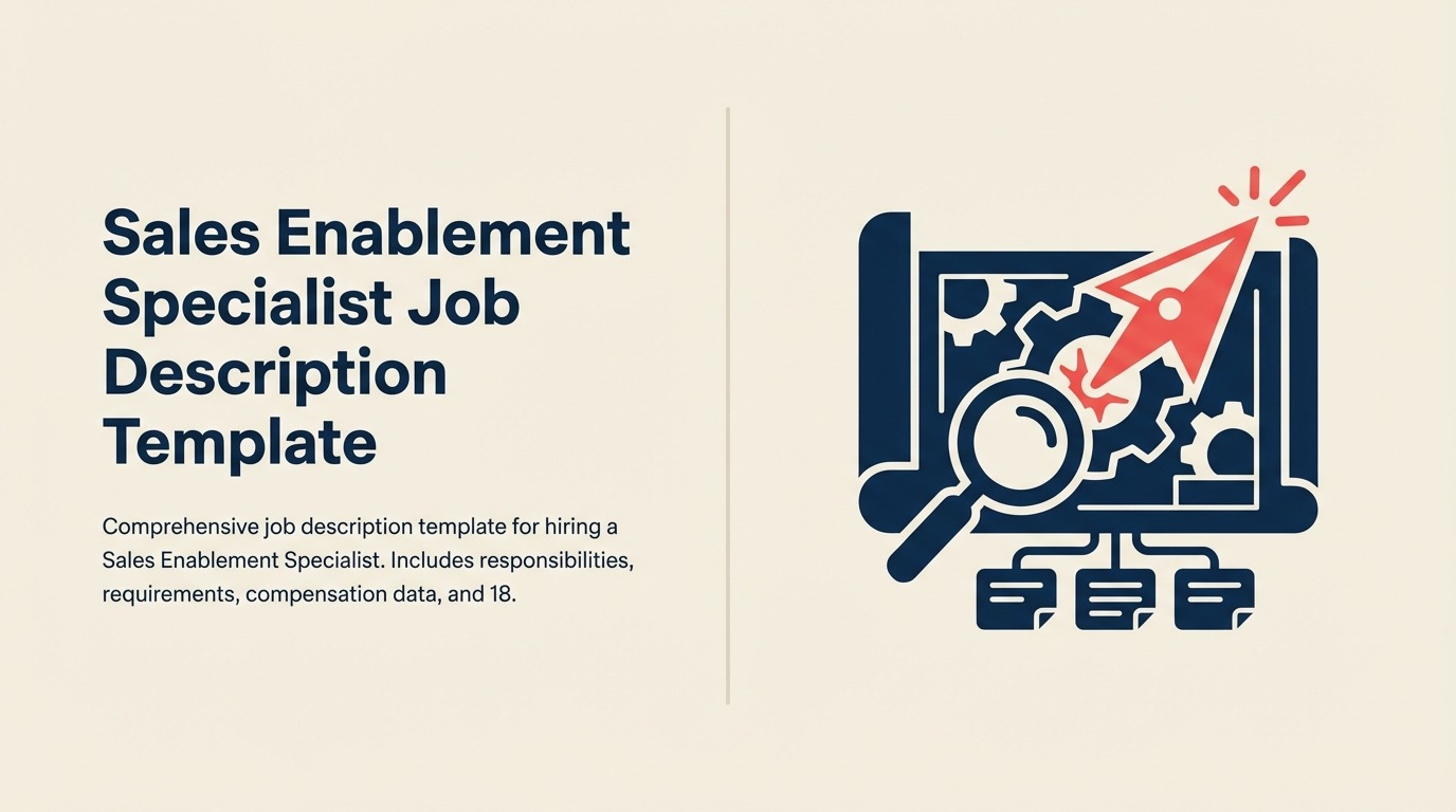Sales enablement specialist job description illustrated by a tuning bench for training, content, process, CRM, and performance