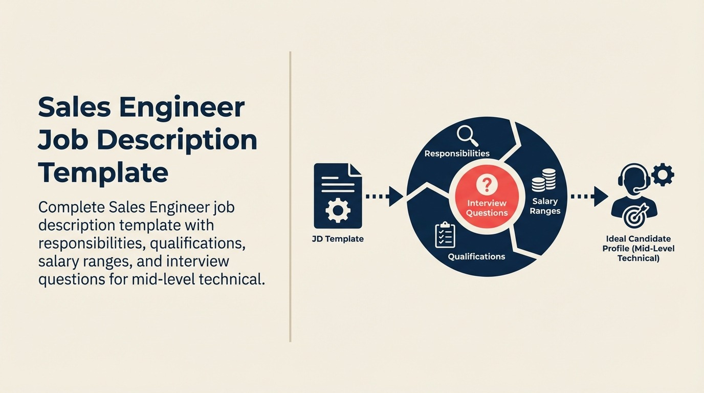 Sales Engineer Job Description illustrated with technical-to-business translation bridge