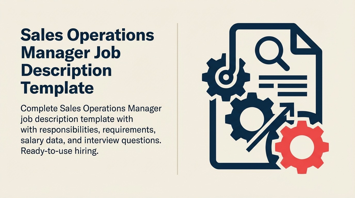 Sales Operations Manager job description illustrated by a flywheel connecting process, systems, data, and planning
