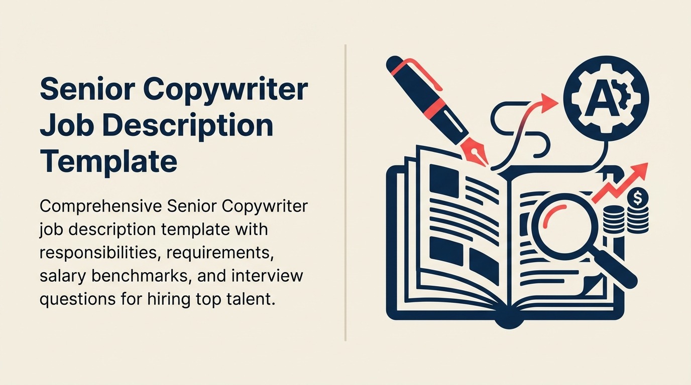 Senior Copywriter job description visual tuning brand voice, persuasive copy, strategy, and mentoring into one clear signal