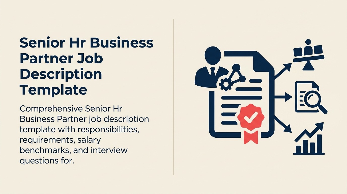 Senior HR Business Partner Job Description illustrated with people-to-business bridge