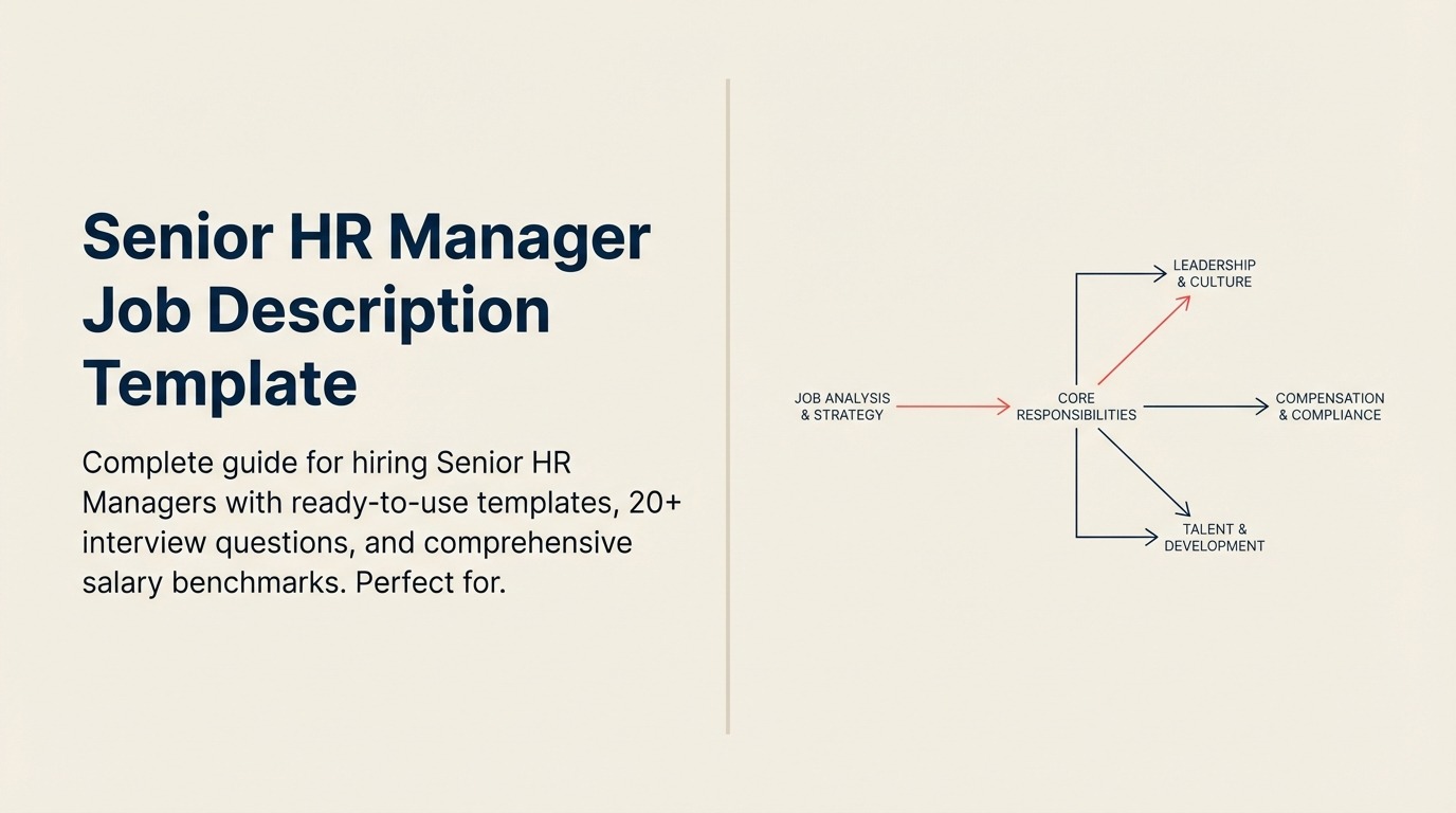 Senior HR Manager Job Description illustrated with people strategy operating wheel