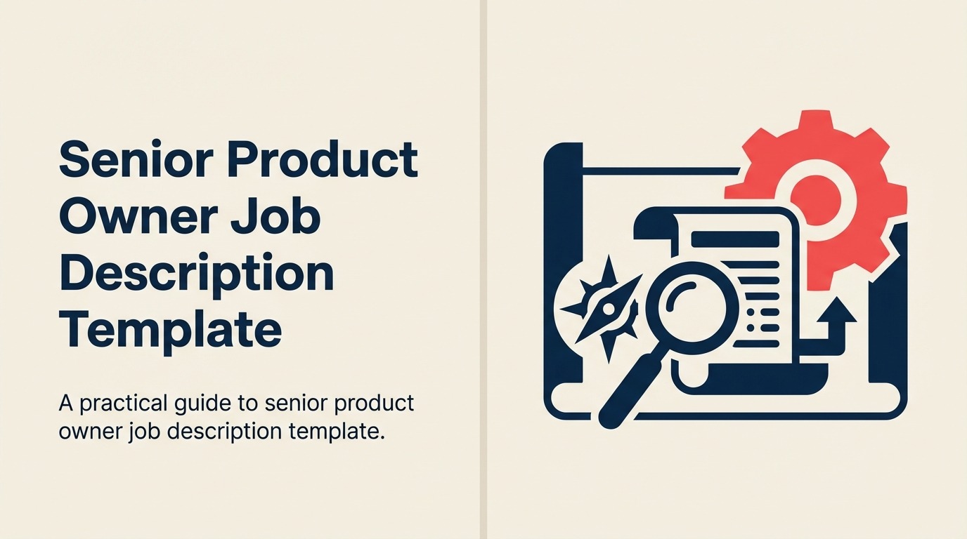 Senior Product Owner job description illustrated by a product compass prioritizing backlog tiles for delivery