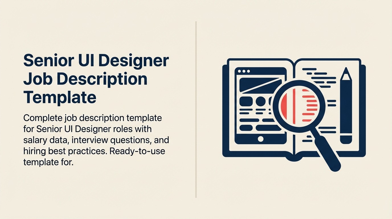 Senior UI designer job description shown as a master component key aligning interface surfaces
