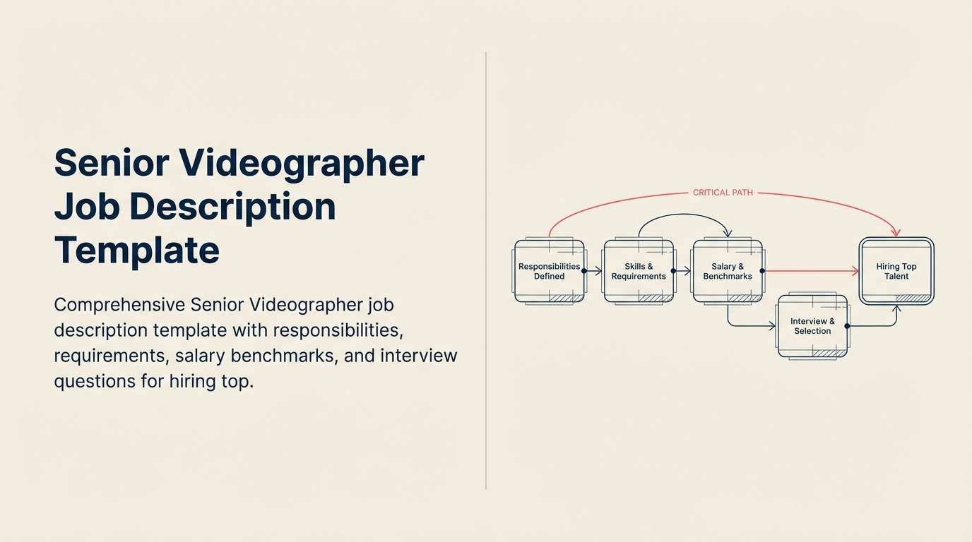Senior Videographer job description illustrated by a complete camera-to-edit production loop