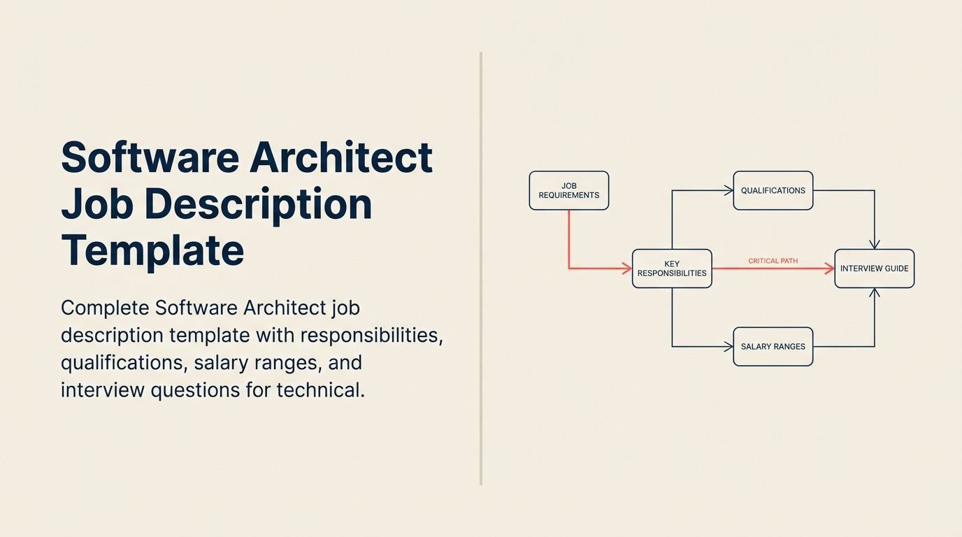 Software Architect Job Description illustrated with an architectural blueprint prism supporting a modular cloud structure