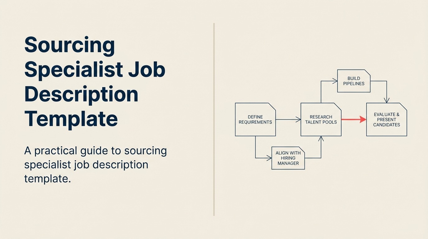 Sourcing Specialist job description represented by a magnet attracting talent signals into a candidate pipeline