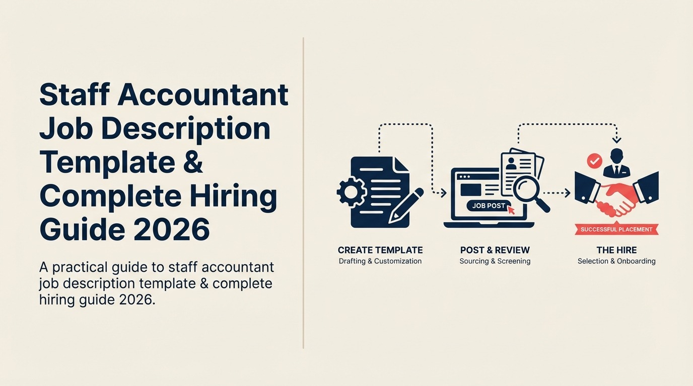 Staff Accountant Job Description illustrated as balanced ledger cabinet
