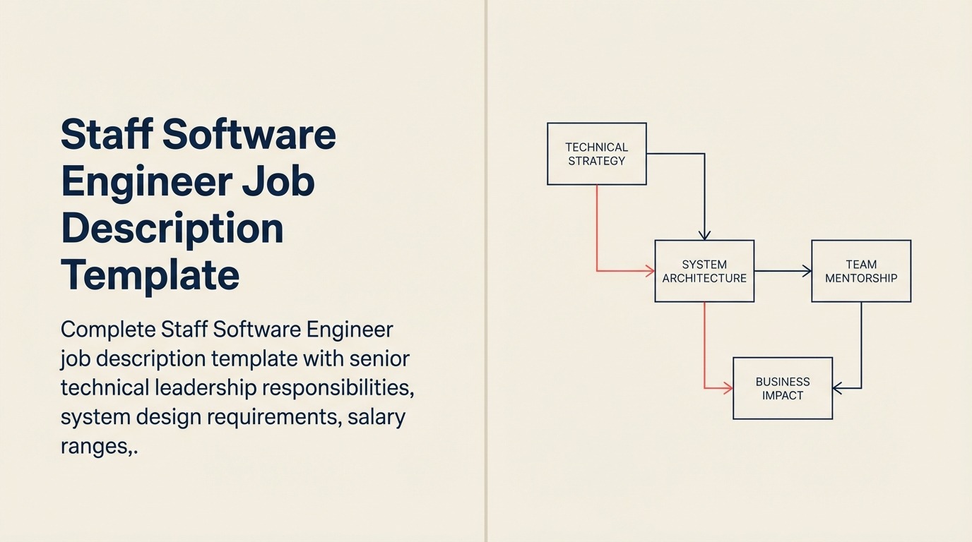 Staff software engineer job description shown as an architecture bridge across teams