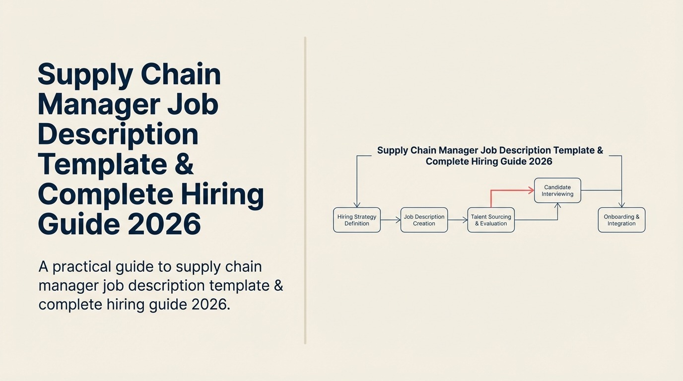 Supply Chain Manager Job Description illustrated with resilient supply balance