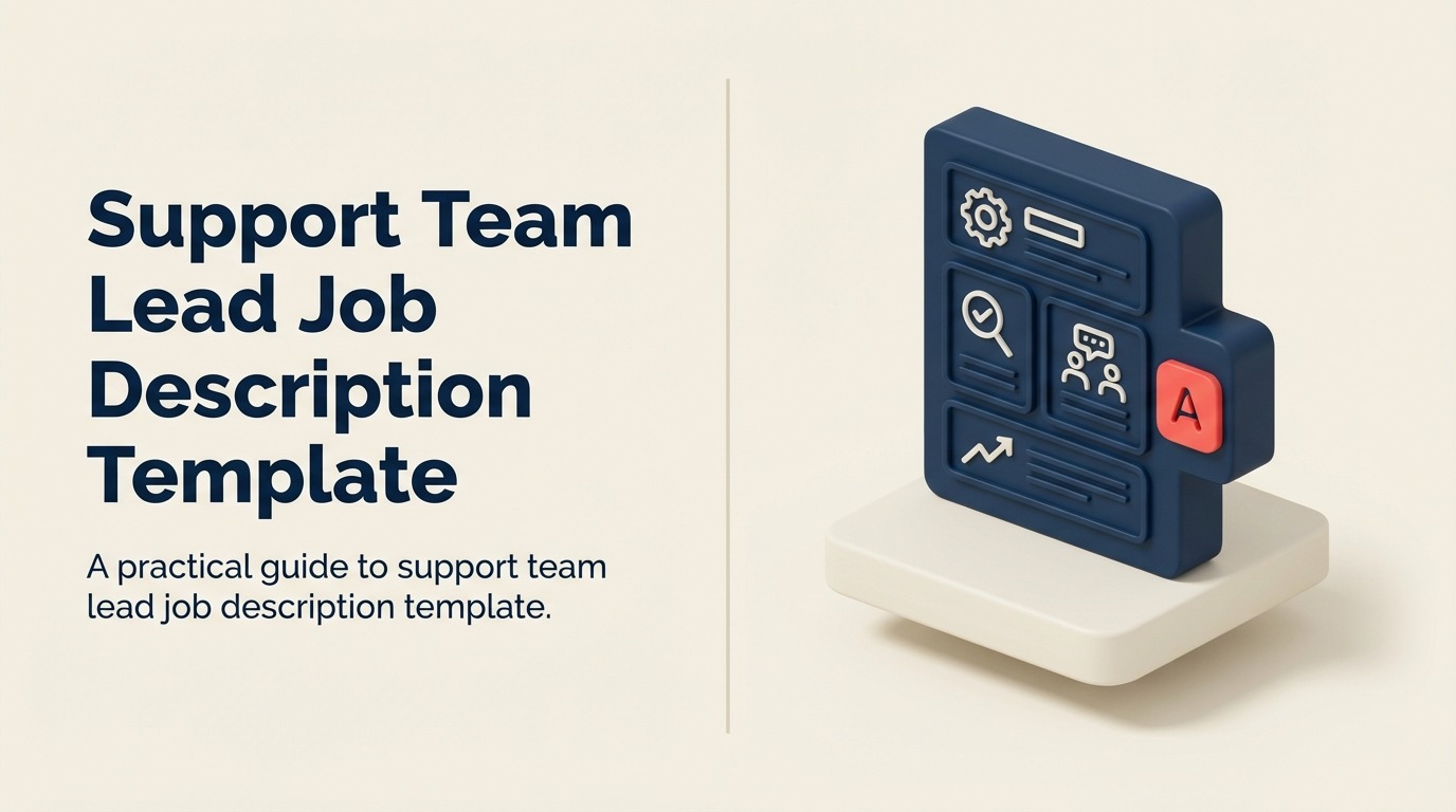 Support team lead job description illustrated by a coaching beacon guiding support cases through an escalation gate