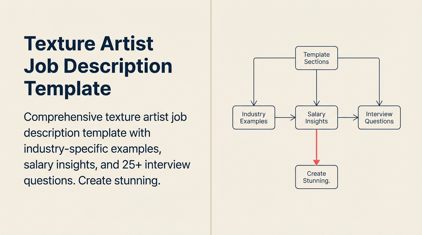 Texture Artist Job Description shown as 3D form receiving material skin