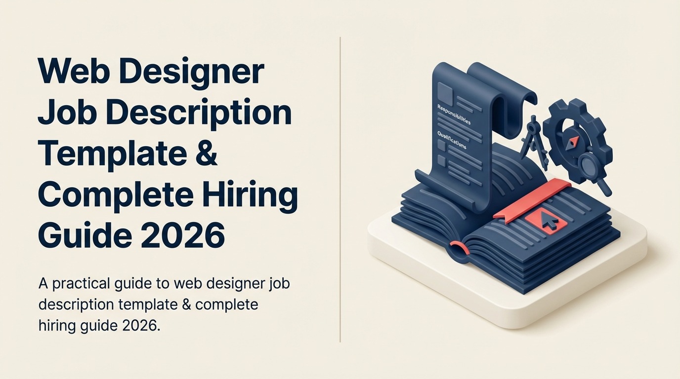 Web Designer Job Description illustrated as balanced responsive canvas