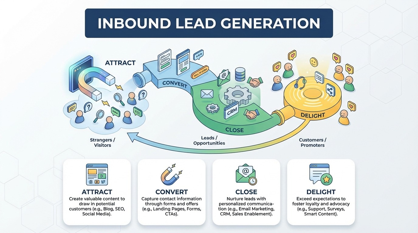 Geracao de Leads Inbound: Estrategias de Conteudo, SEO e Organicas