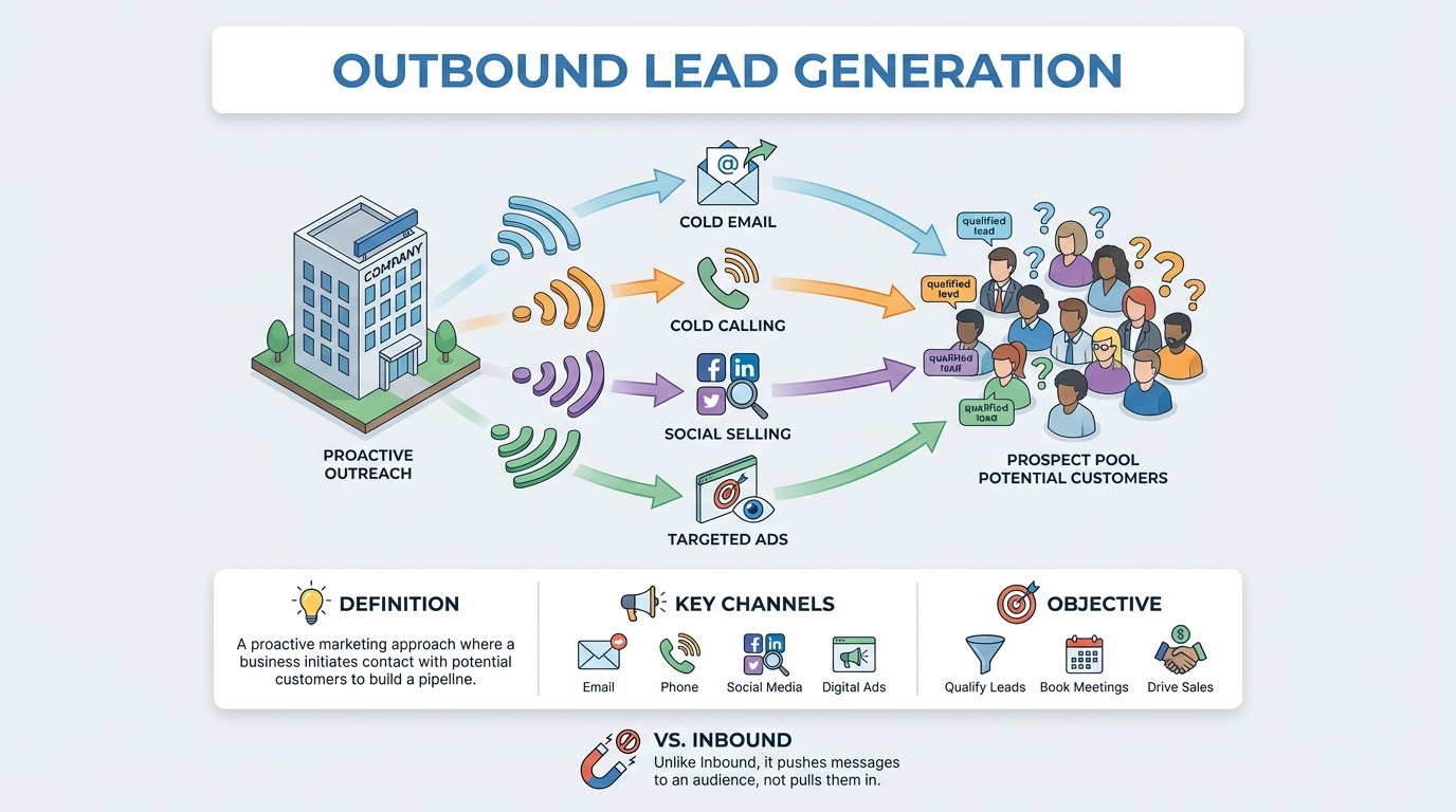 Geracao de Leads Outbound: Cold Outreach, ABM e Estrategias Diretas