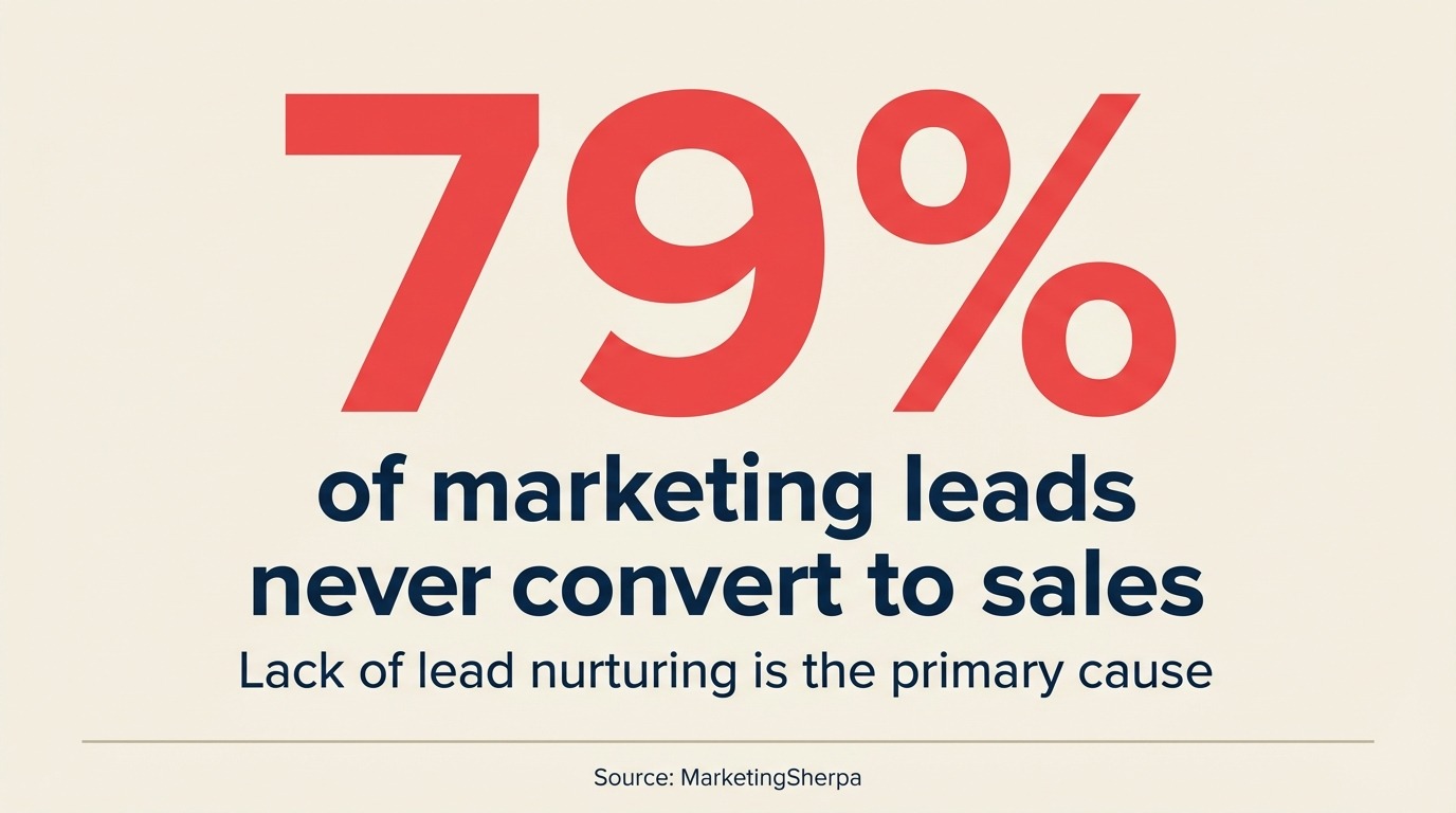 79% lead marketing tidak pernah mengkonversi menjadi penjualan