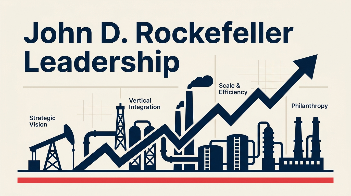 Estilo de liderazgo de John D. Rockefeller y construcción de su imperio industrial