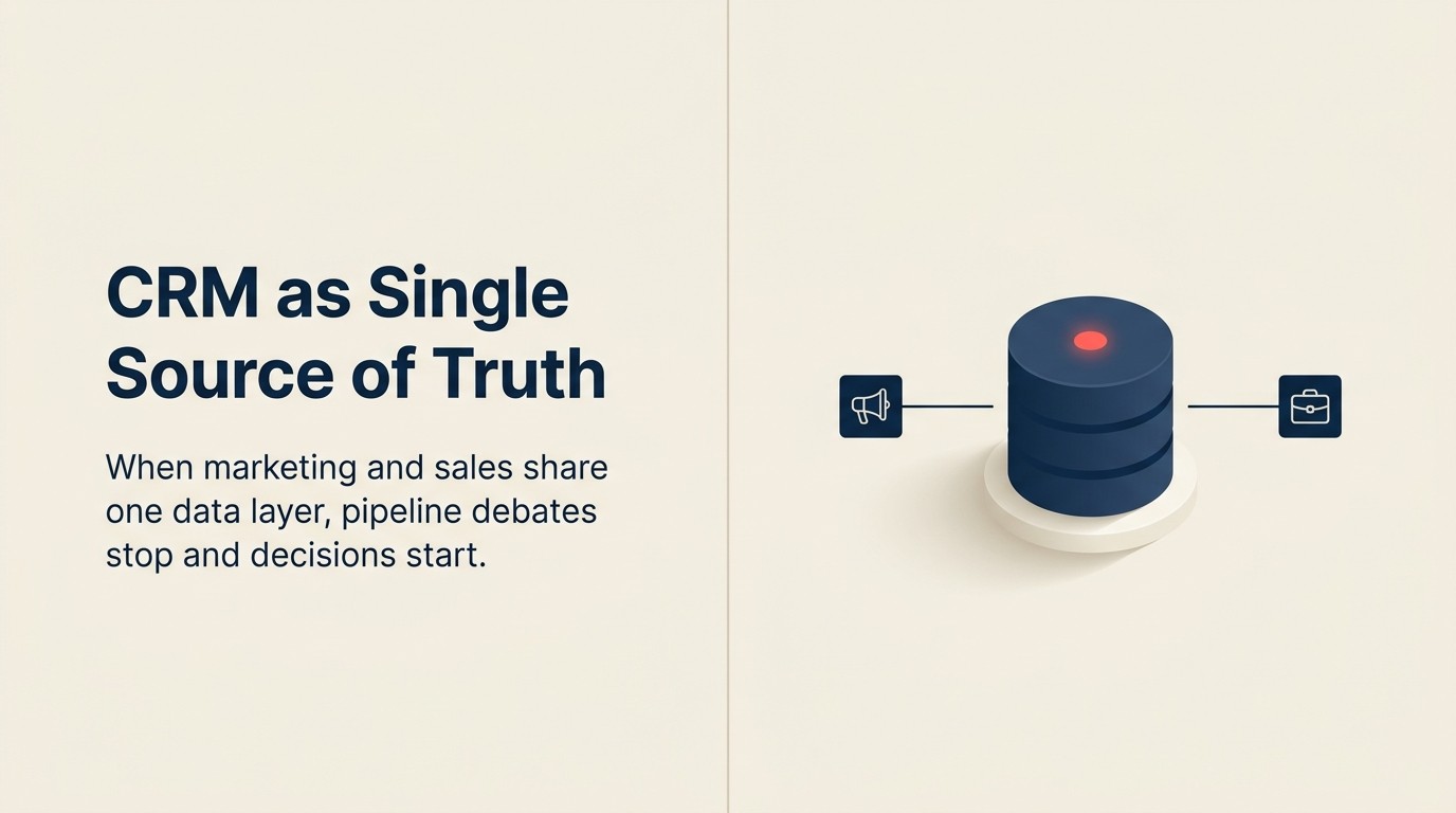 CRM as single source of truth for marketing and sales alignment