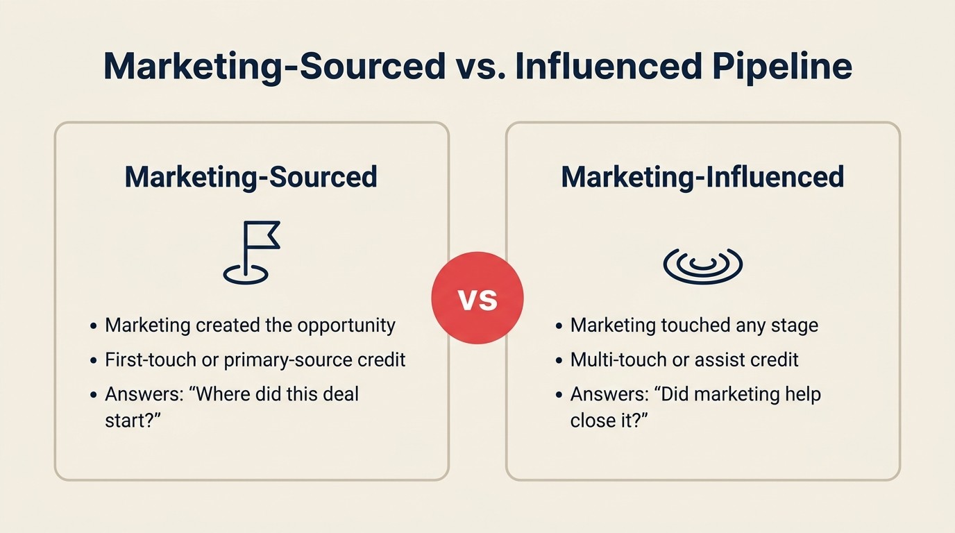 Pipeline Gerado vs. Influenciado por Marketing