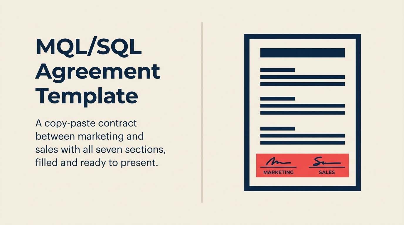 MQL/SQL agreement template for marketing and sales alignment