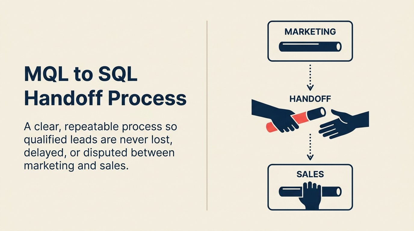 MQL to SQL handoff process stages