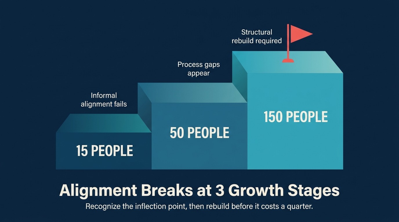 Marketing-sales alignment at three growth inflection points