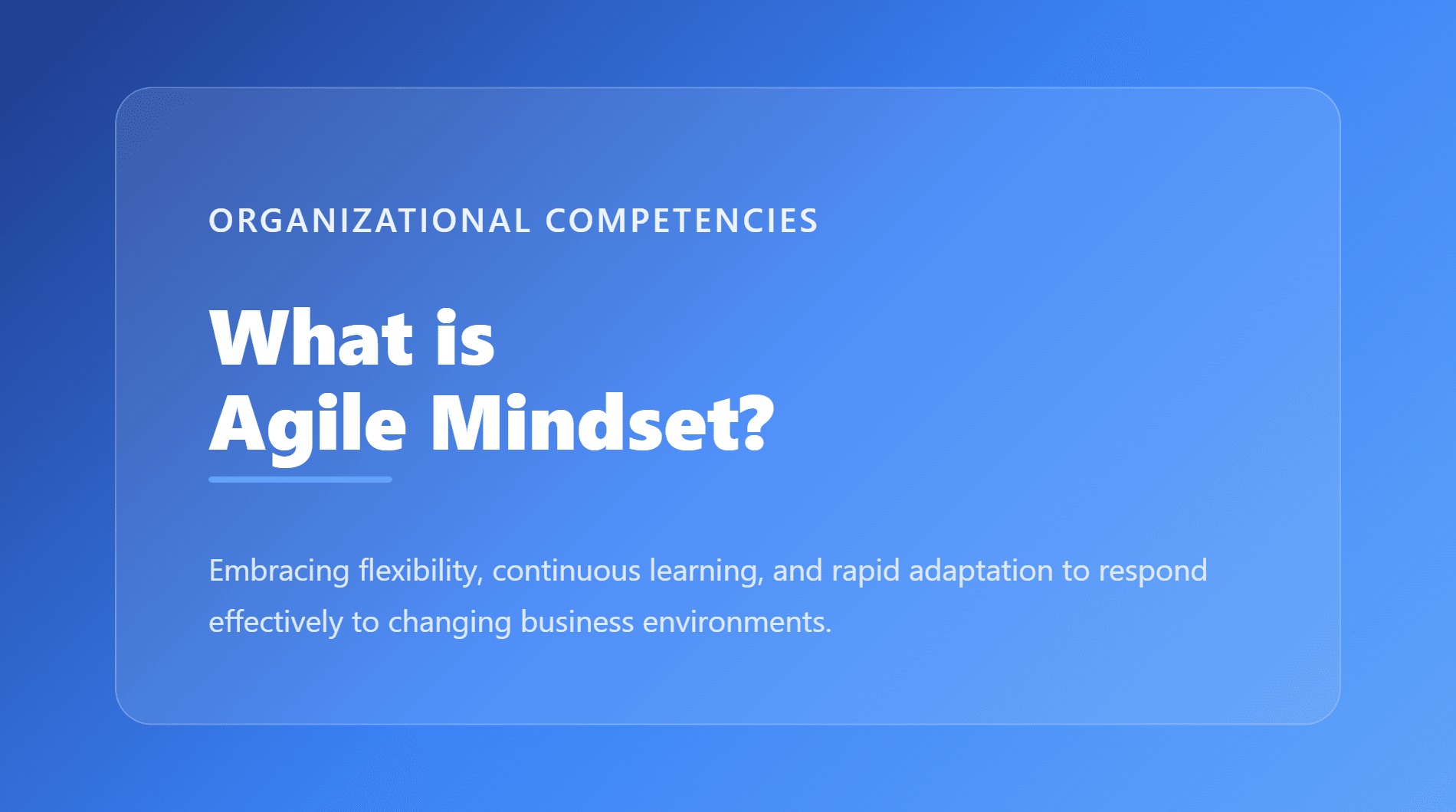 Agile mindset compass inside a continuous feedback loop