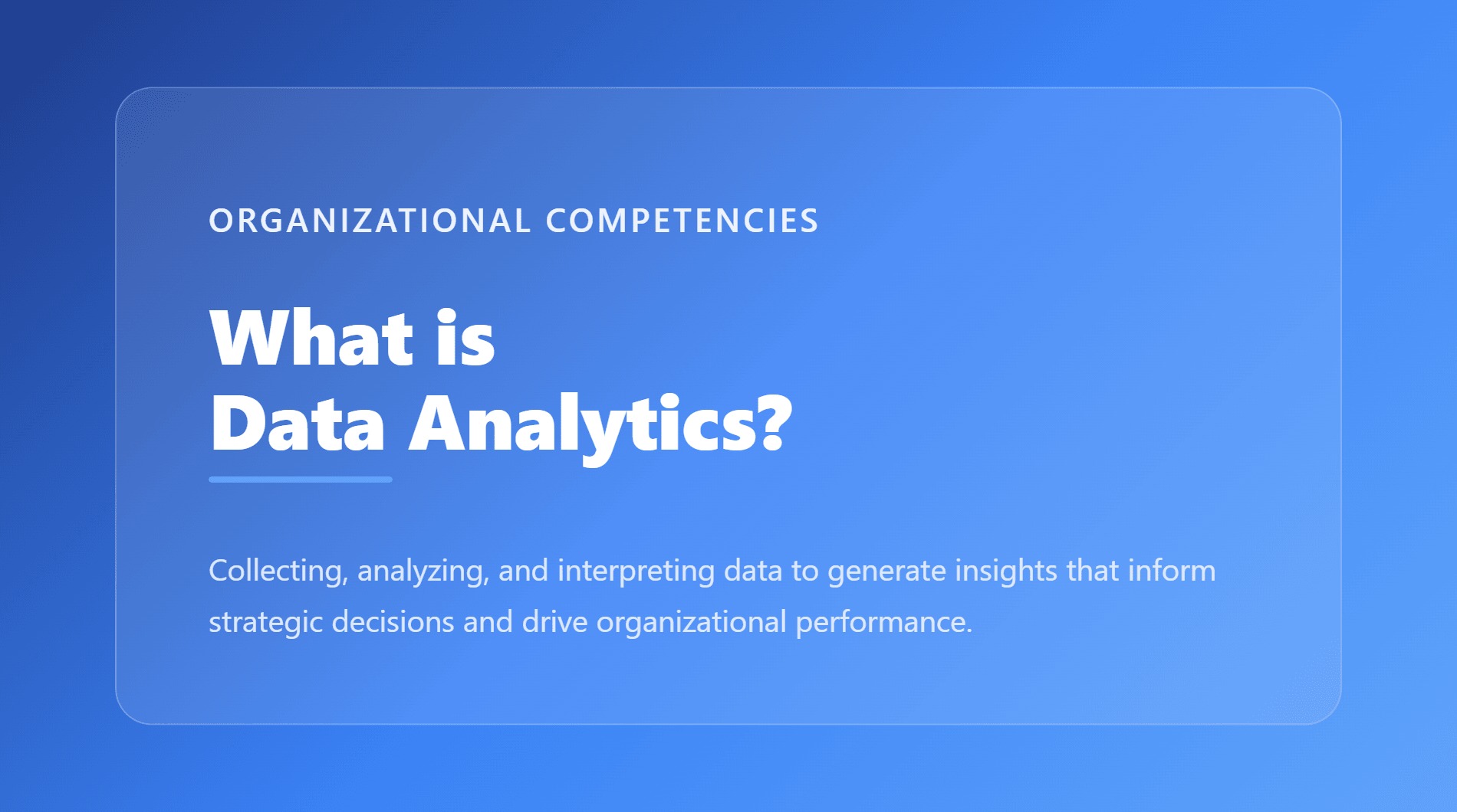 Data Analytics: Framework de Capacidade Organizacional
