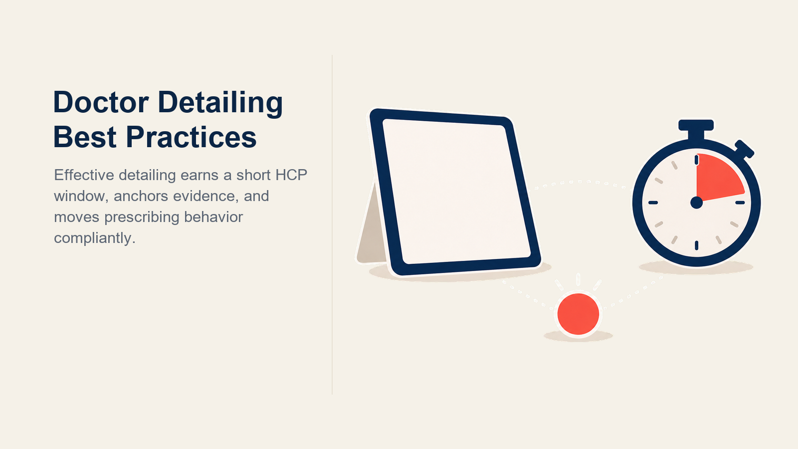 Doctor detailing best practices shown as a patient-focused evidence lens for a brief clinical conversation