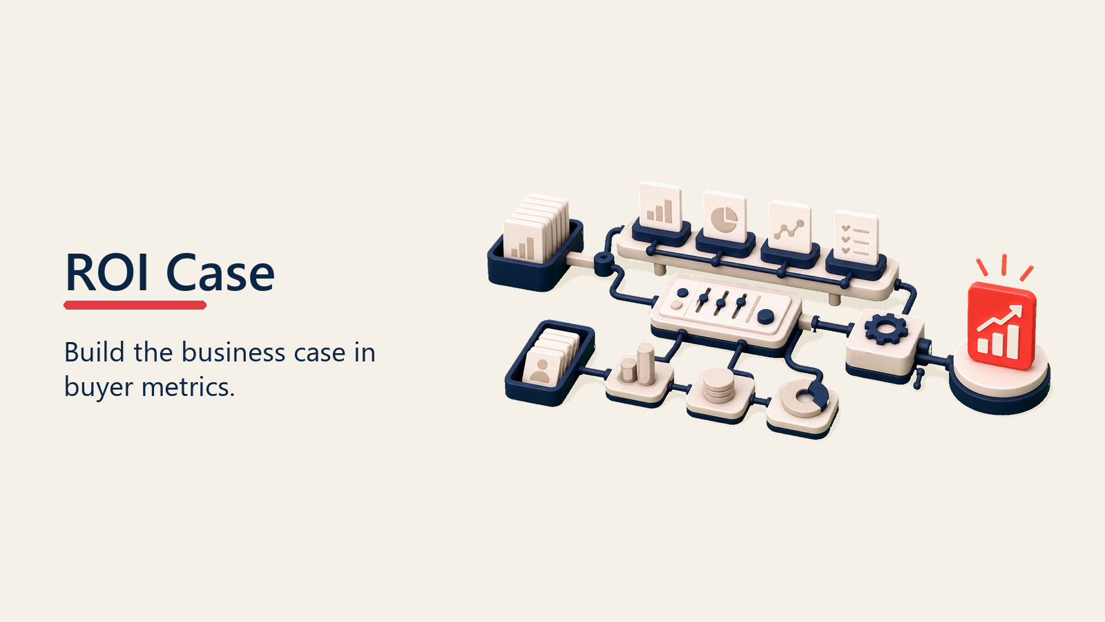 Business case workbench assembling buyer metrics into ROI case