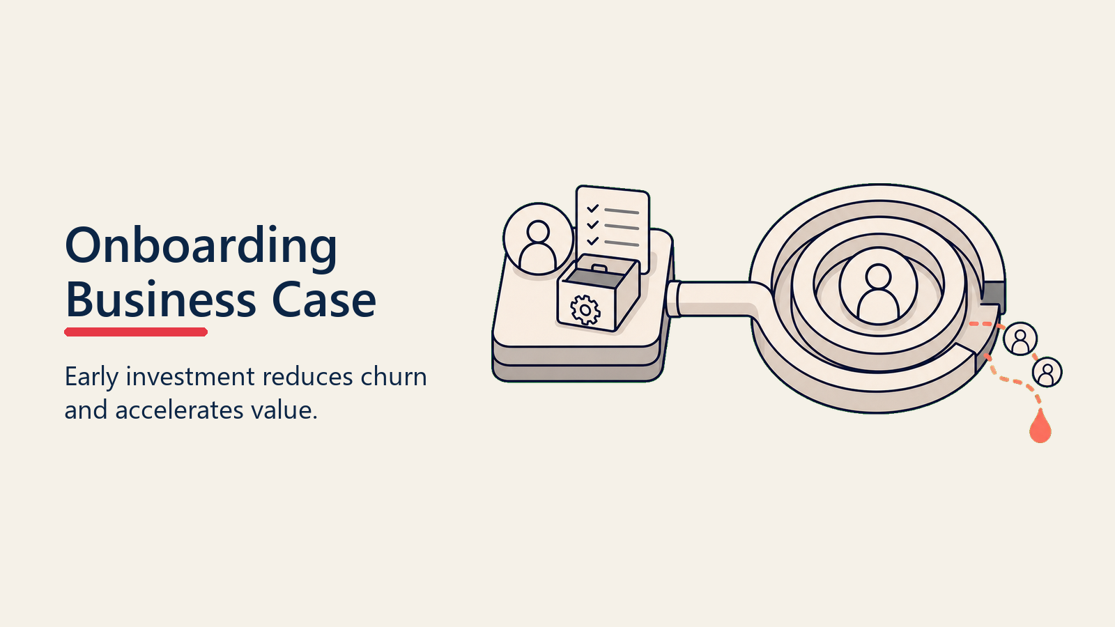 Onboarding Business Case shown as a small investment seed growing into retained value tokens