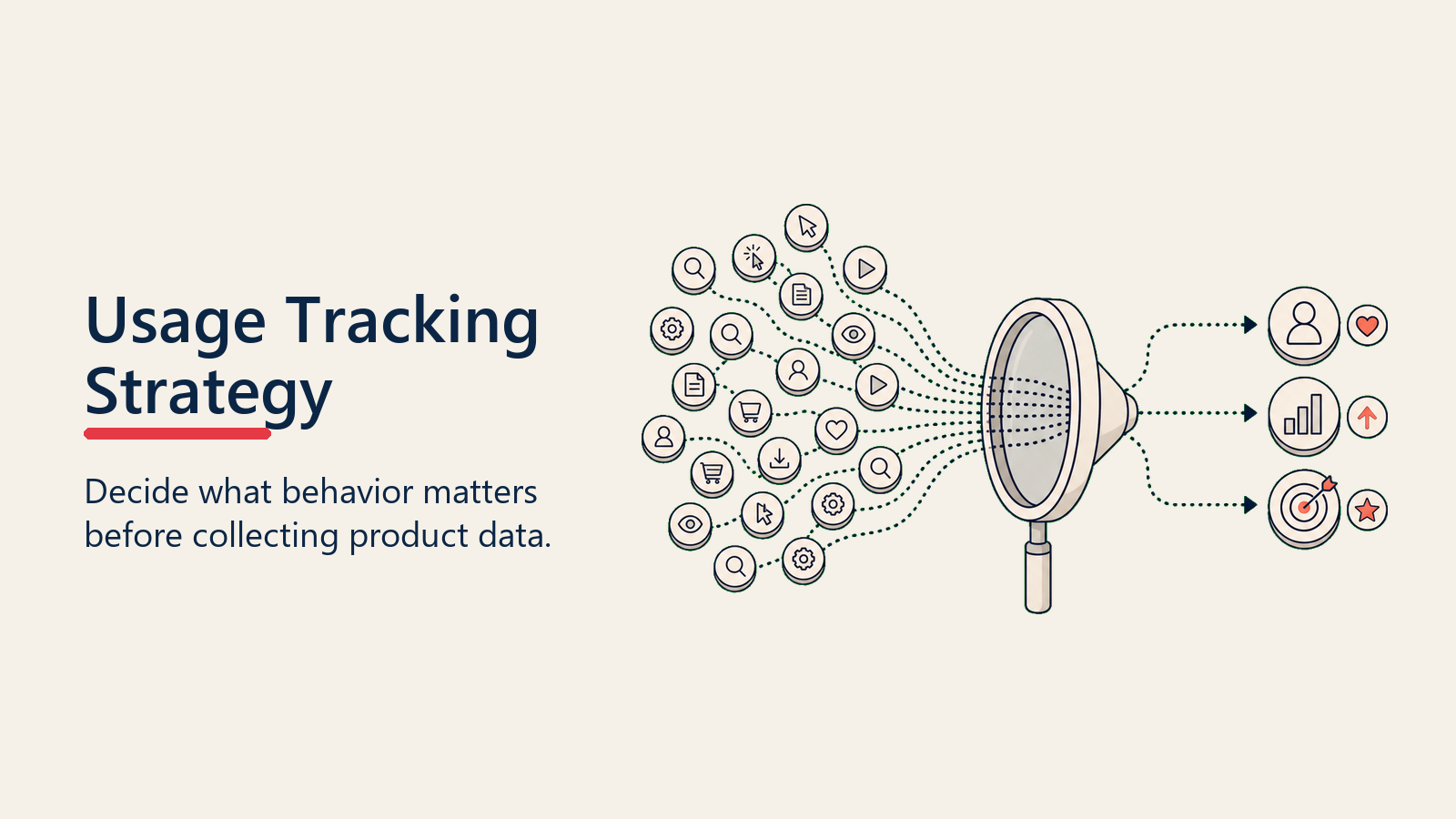 Usage Tracking Strategy showing tracking strategy filter