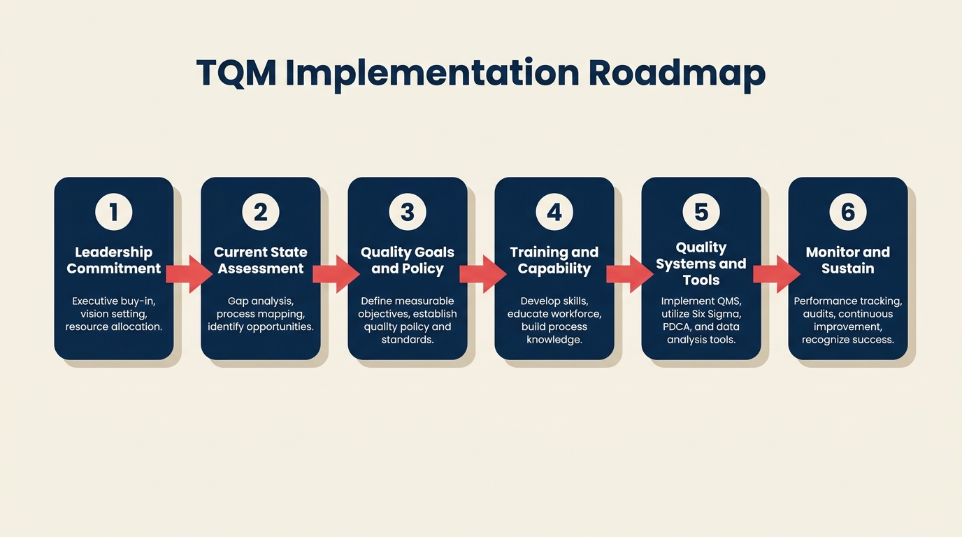Implementierungs-Roadmap für Total Quality Management