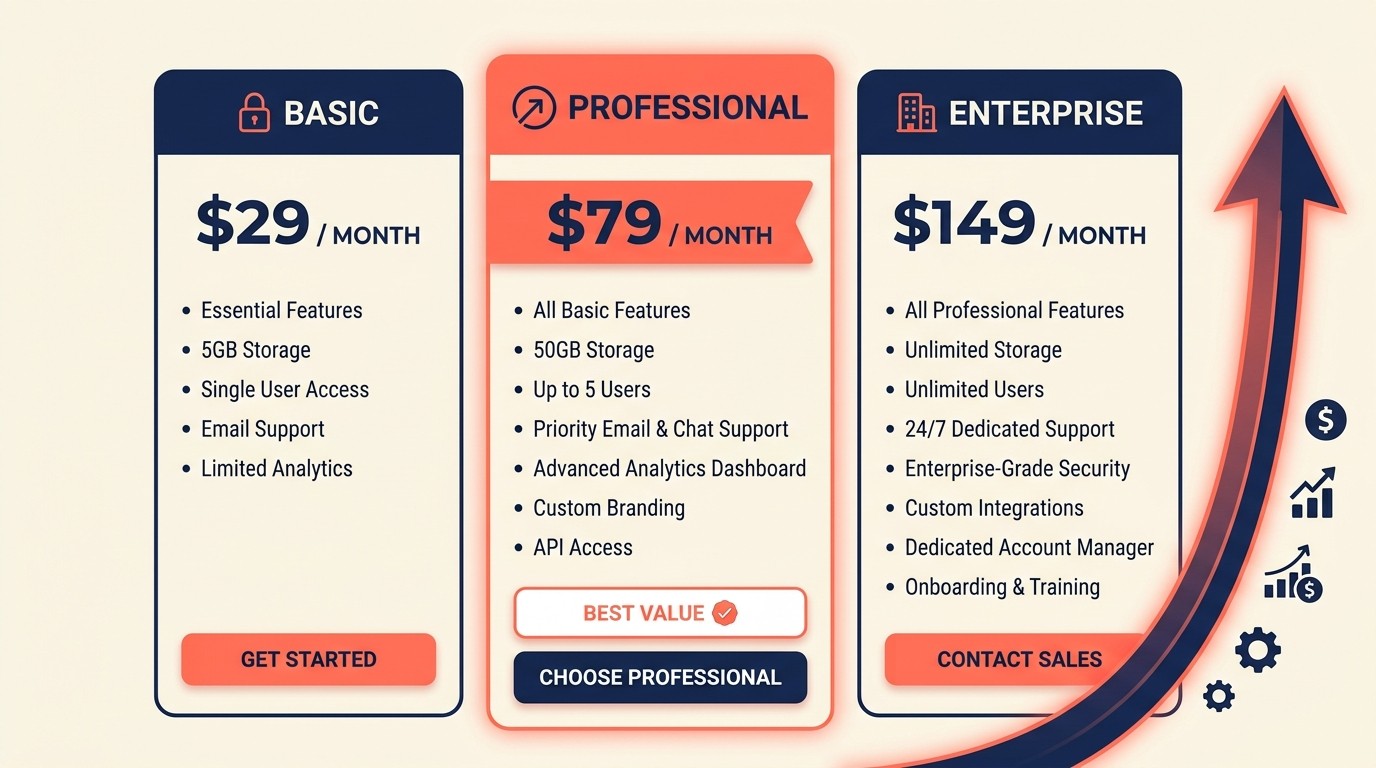 Modelo de precios basado en valor y estructura de precios por niveles para servicios productizados