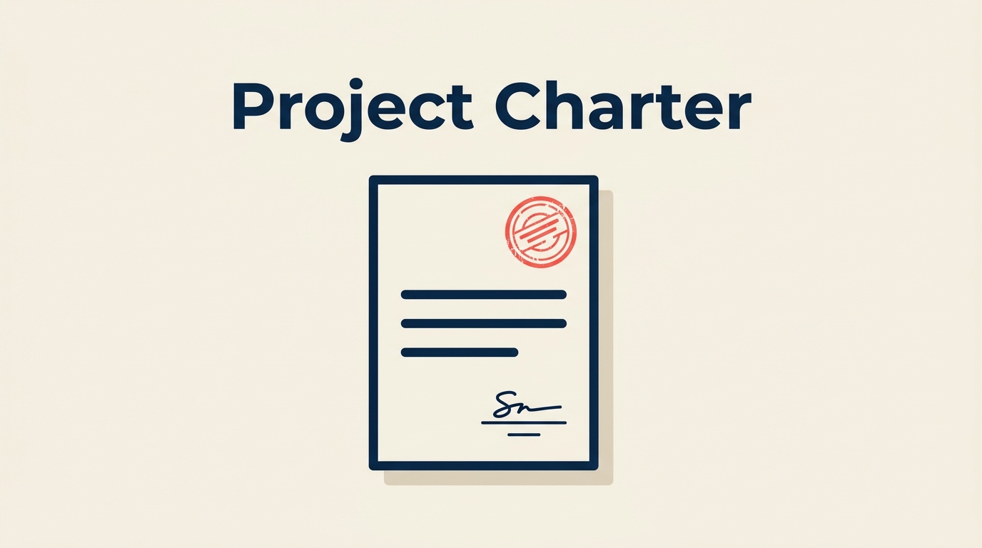 Project charter document template with sections