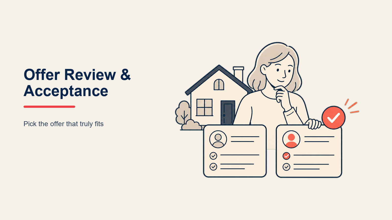 Real Estate Offer Review illustrated as seller offer decision table for a real estate operating system
