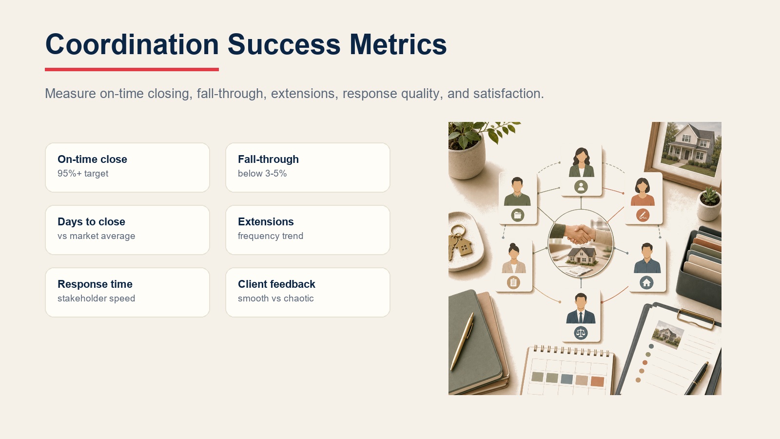 Transaction coordination success metrics