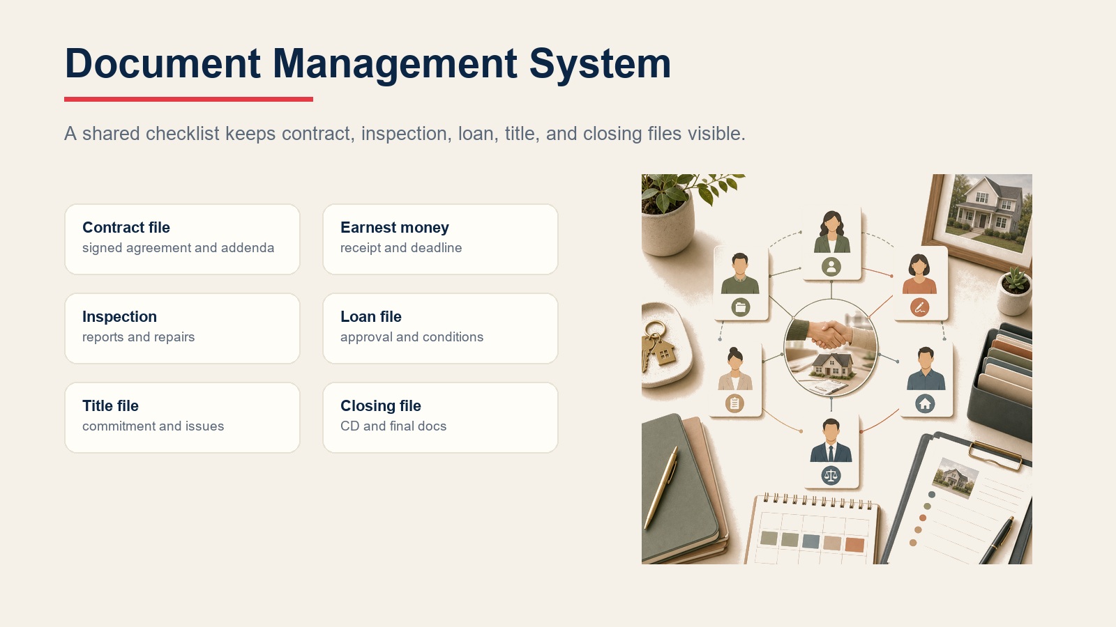 Transaction coordination document management system