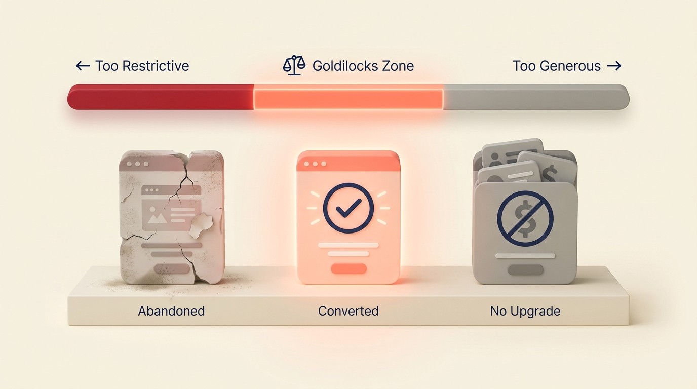 Design do Tier Gratuito no Modelo Freemium