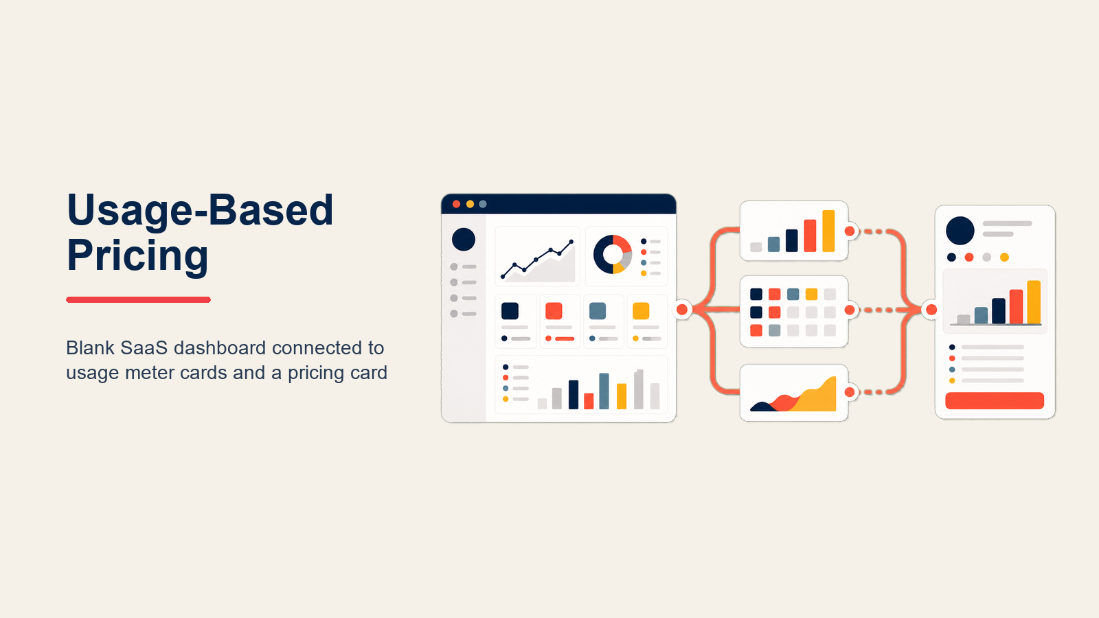 Usage-based pricing illustrated by a consumption meter driving revenue growth